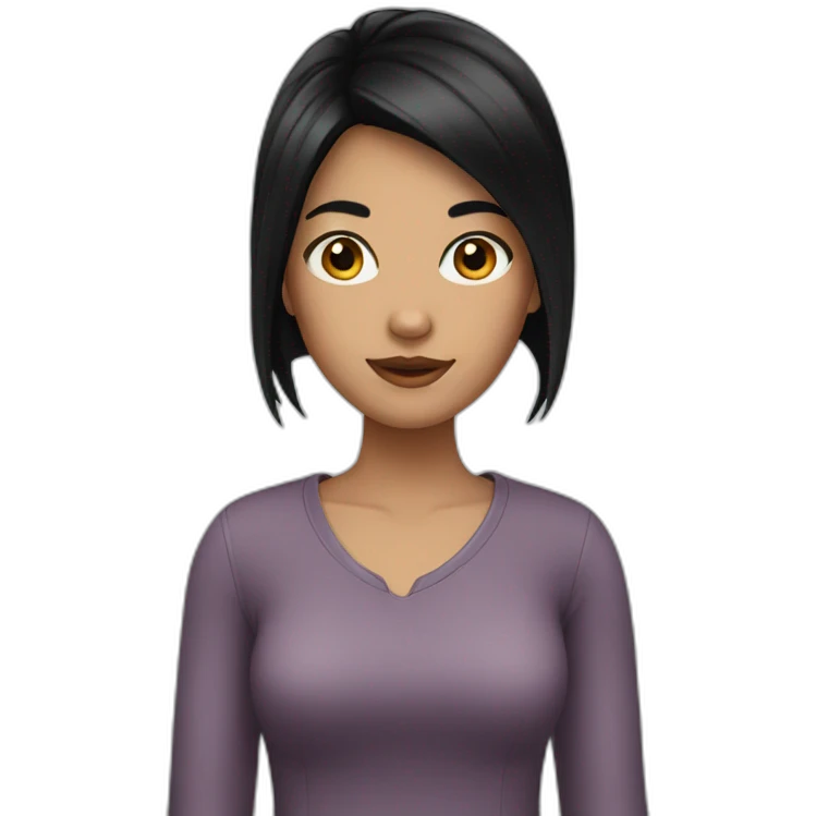 a girl with black hair emoji