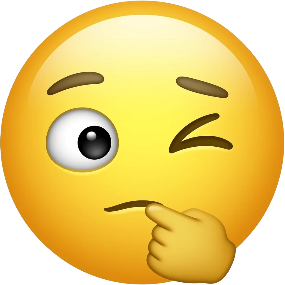 Yellow circle with a face thinking "Why ohwx?" emoji