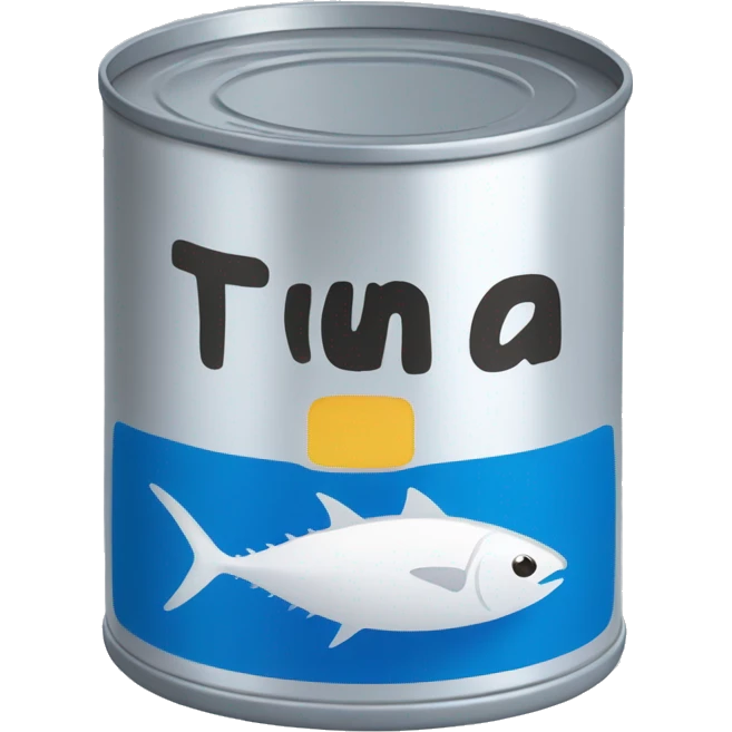  Blue can of tuna is a compact, cylindrical container designed to preserve and store tuna fish. emoji