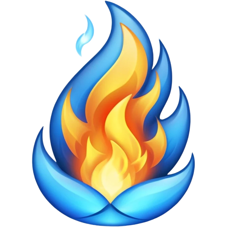 Blue fire emoji