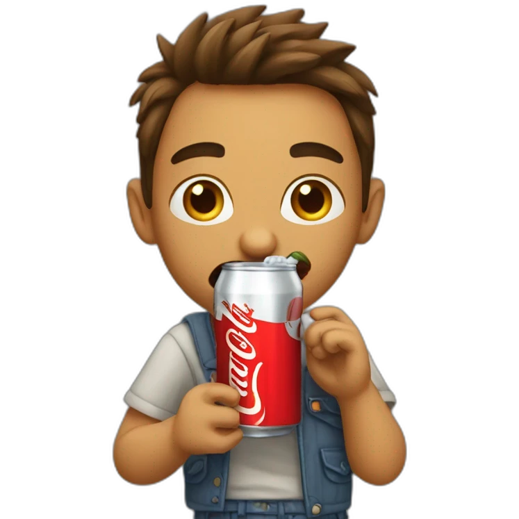 Cousin skitter drinking coke emoji