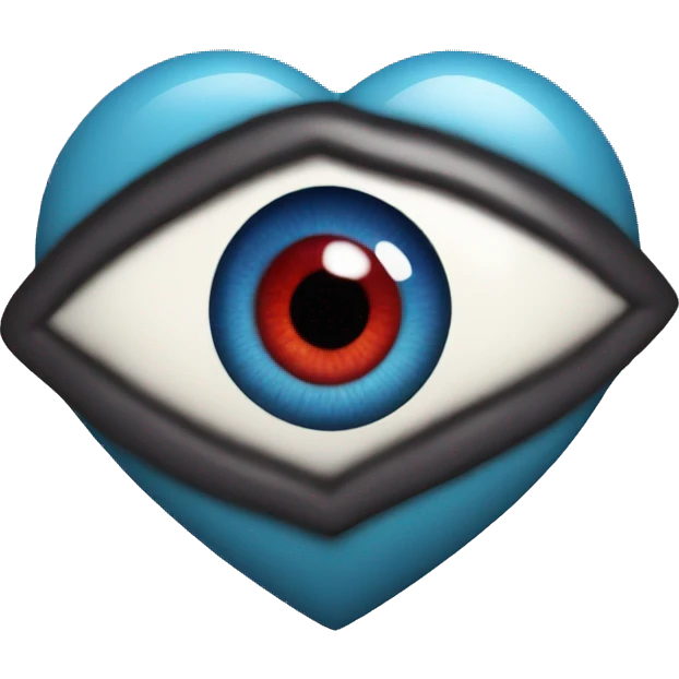Heart shaped evil eye emoji