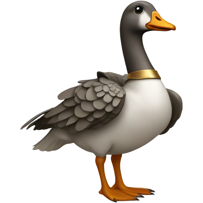 Goose with armor emoji