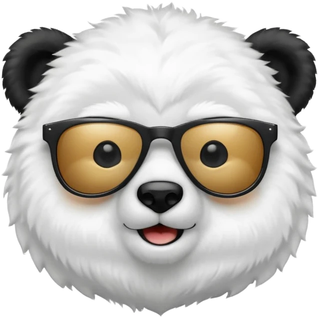 baby polar bear wear black sunglasses emoji