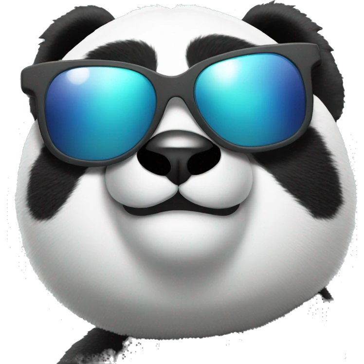 Panda cool with sunglasses emoji