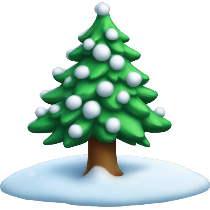 Christmas tree with snow  emoji