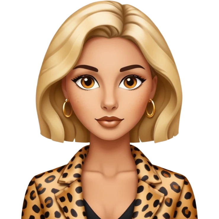 cheetah print slay diva  emoji
