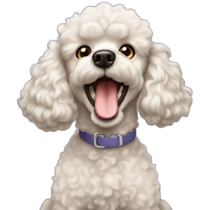 poodle barking emoji