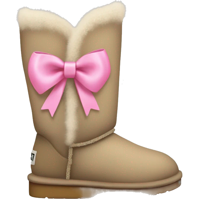 Uggs with a pink bow  emoji