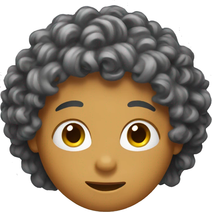 Can with curly hair emoji