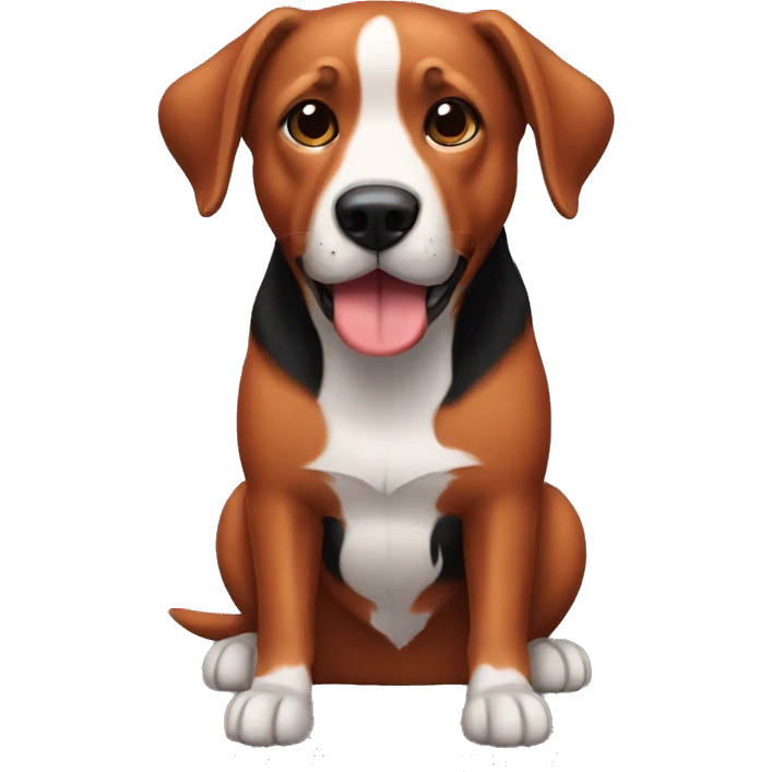 Red and black dog emoji