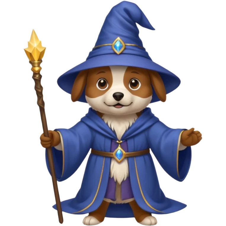 Dog wizard emoji