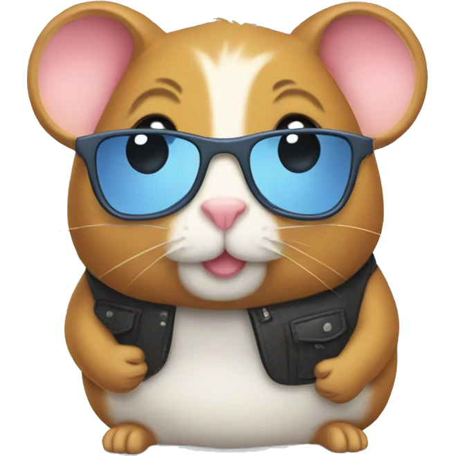 Sunglasses and hamsters sending hearts emoji