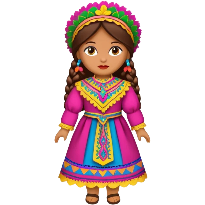Doll dressed in the Salvadorean costume emoji