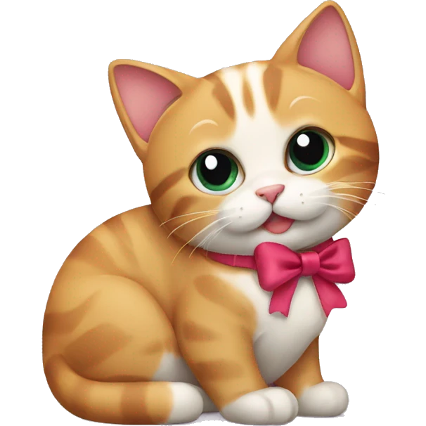 cat with bow emoji