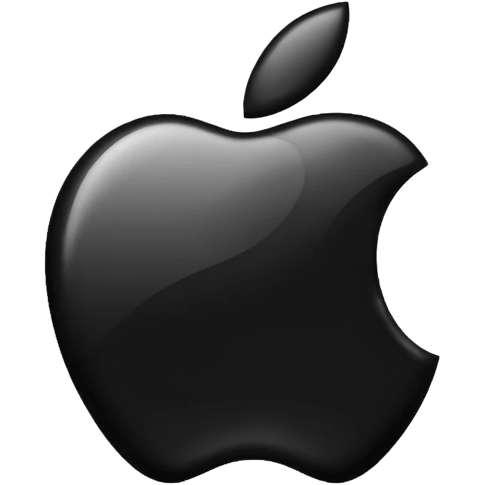 apple logo black colour emoji