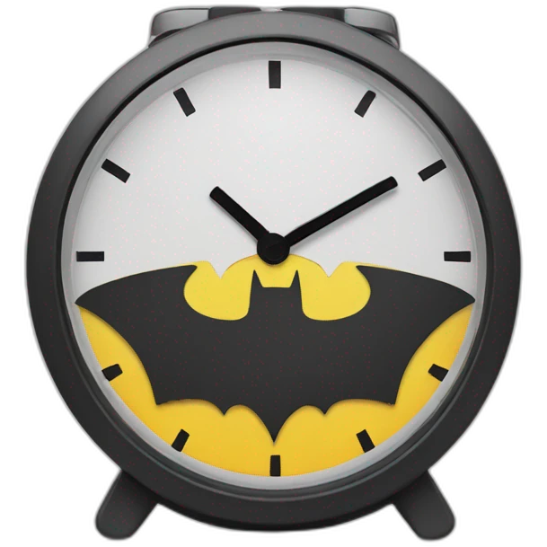 Batman alarm clock emoji