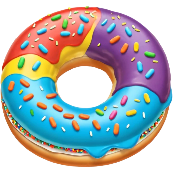 ❤🧡💛💚💙💜💗 rainbw 🥯 realistic emoji