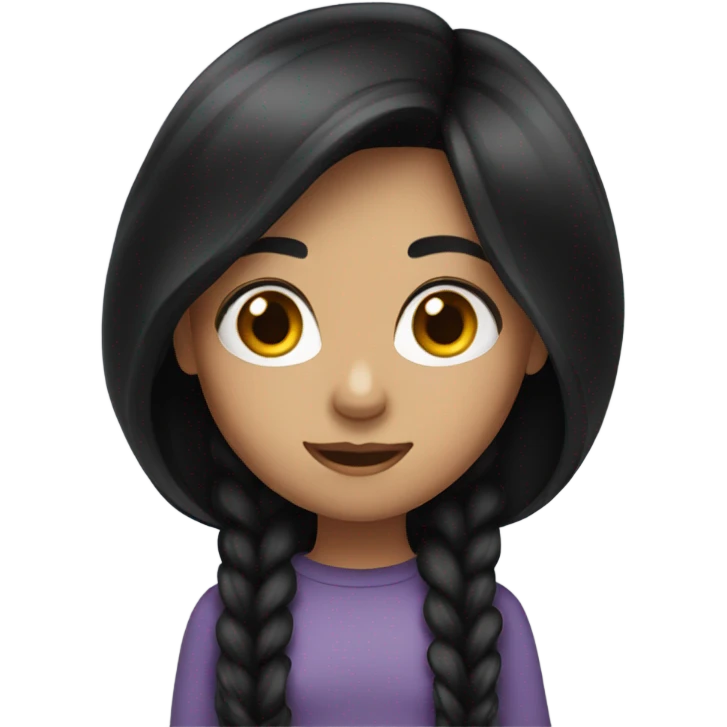 girl with long black hair  emoji