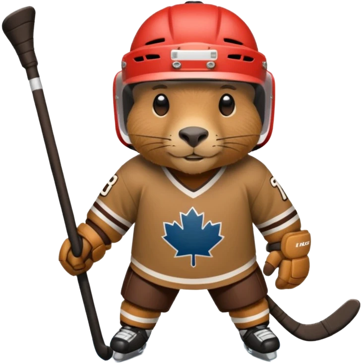 capybara ice hockey player emoji