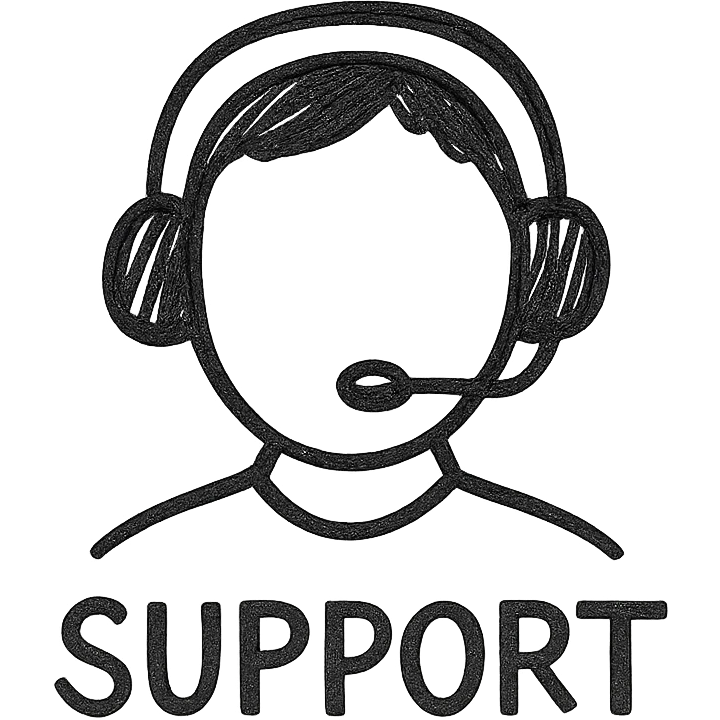 support icon, hand drawn style, sketchy lines emoji