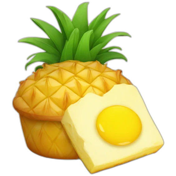 Pineapple bun with butter emoji
