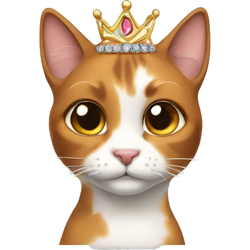 Calico cat with tiara  emoji