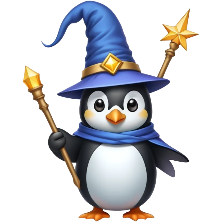 Penguin Wizard emoji