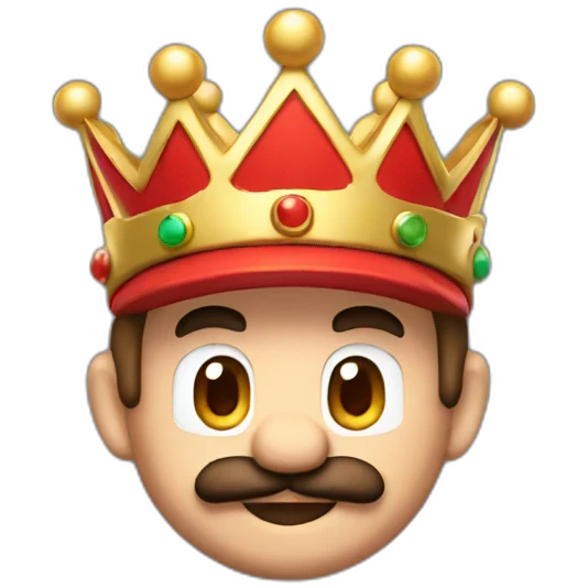 mario with crown emoji