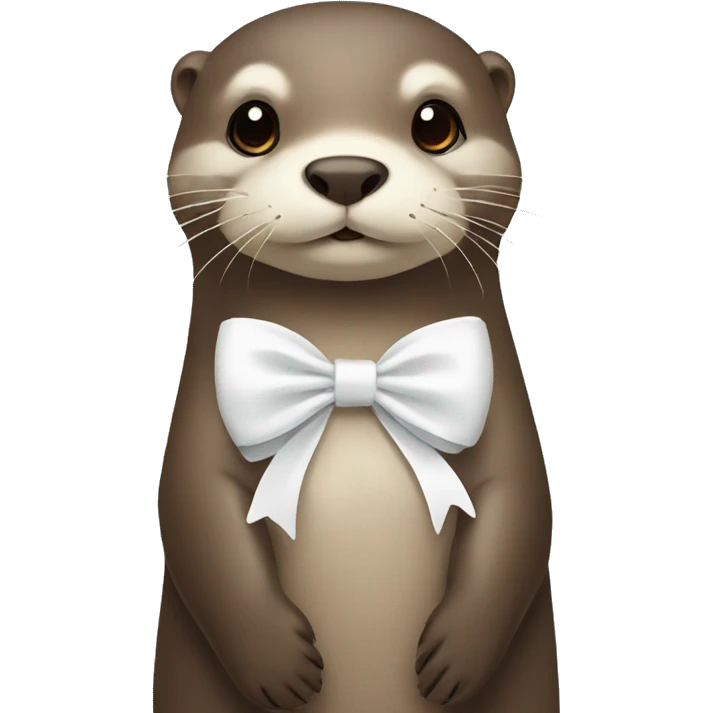 otter wearing a white bow emoji