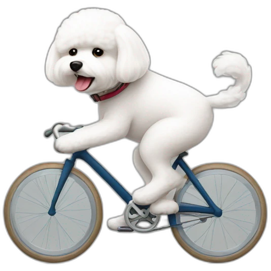 Bichon frisé cycling emoji