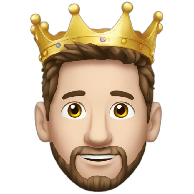 Messi avec couronne emoji