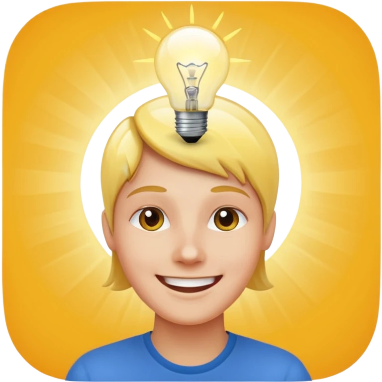 a person having an idea emoji