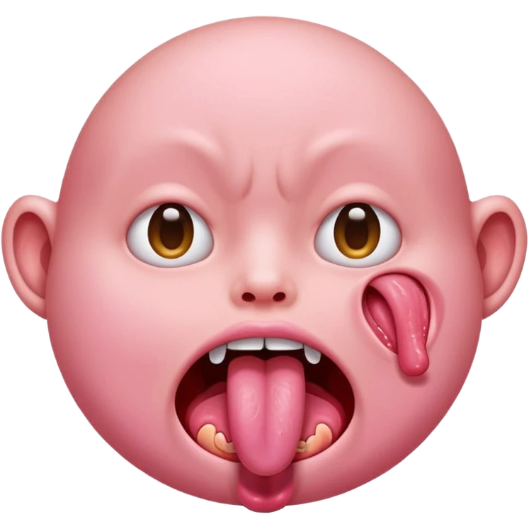 freaky tongue sticking out emoji