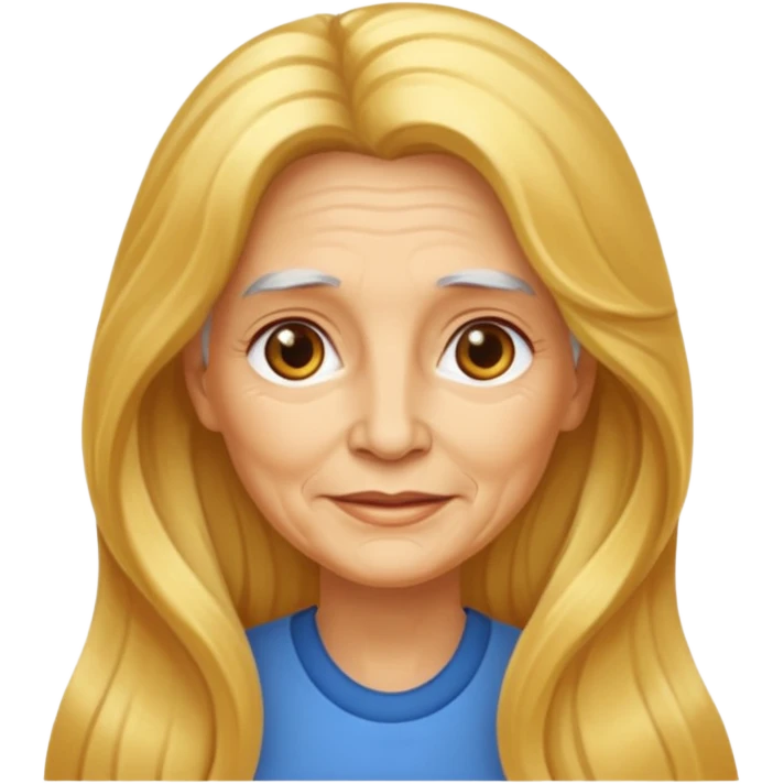 WOMEN HAIR GOLD AGE 70 YEAR OLD emoji
