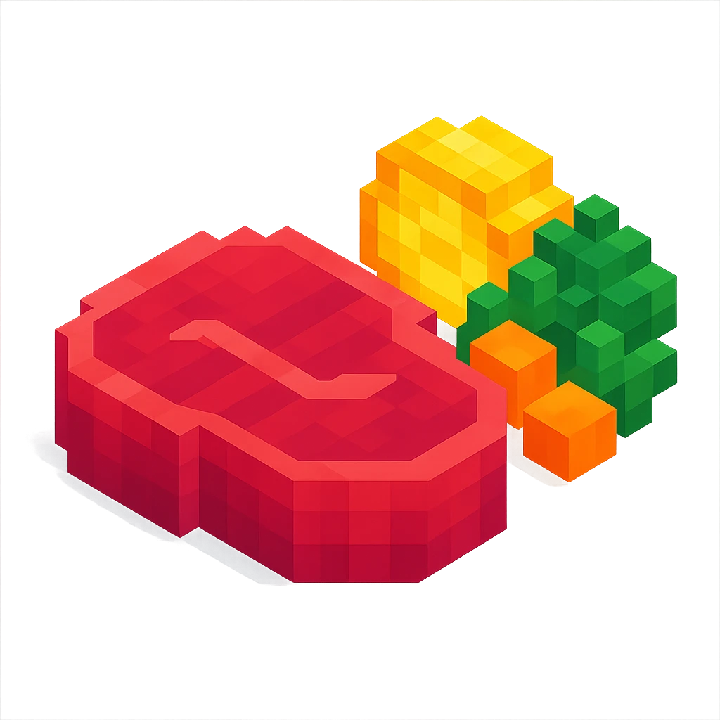 steak with a side of vegetables emoji