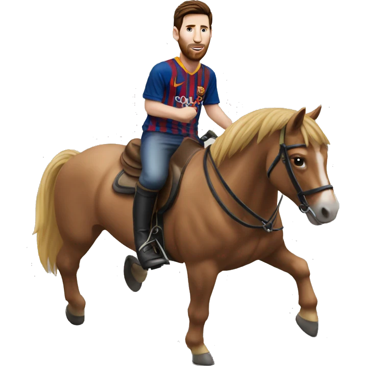 Messi sur un cheval emoji