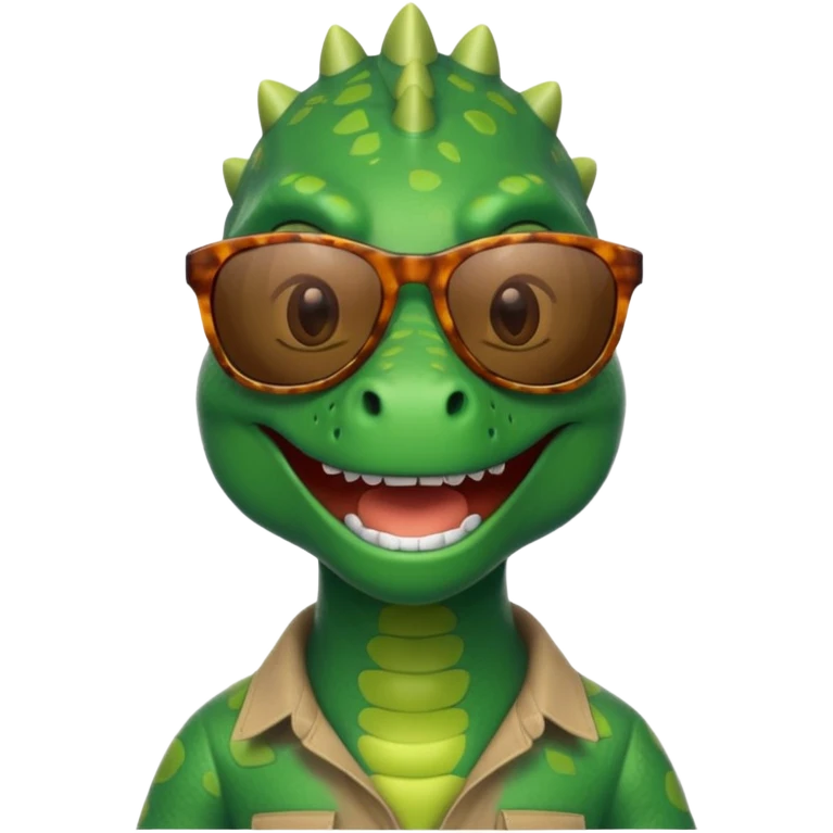 dinosaur wearing sunglasses emoji