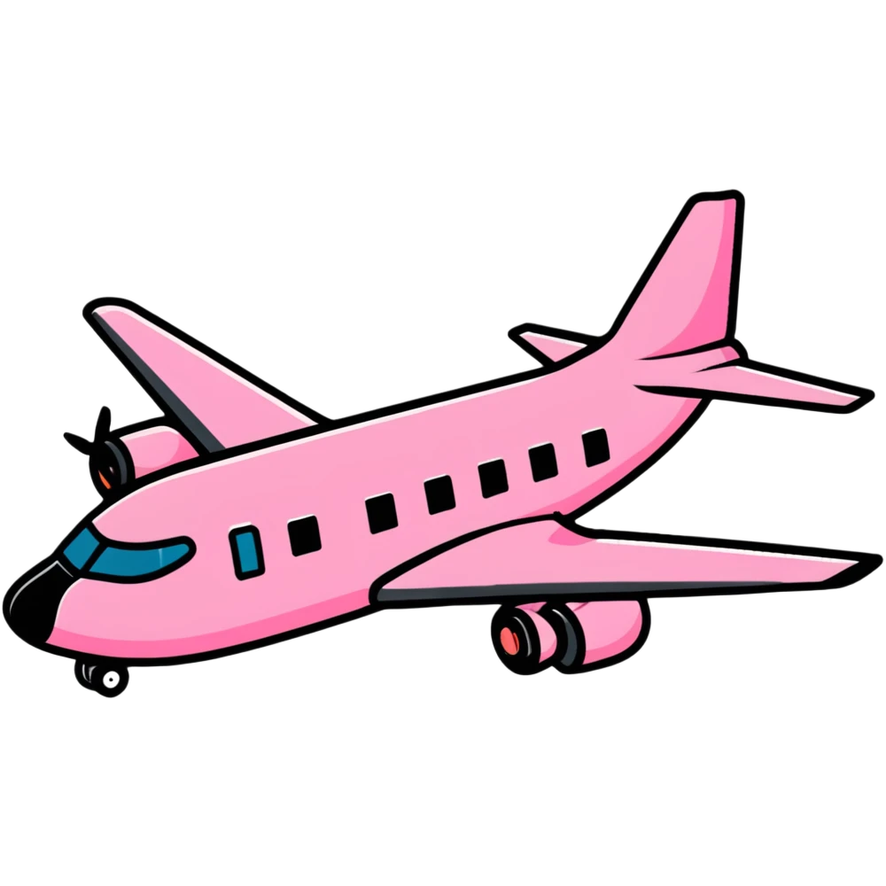 pink airplane emoji