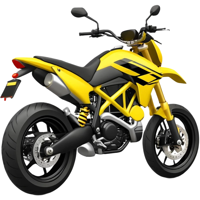 yellow and black super motard motorcycle emoji