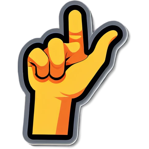 Pointer finger and thumb pointing down emoji