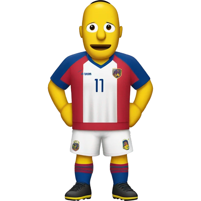 Homero con suéter de la selección colombiana  emoji
