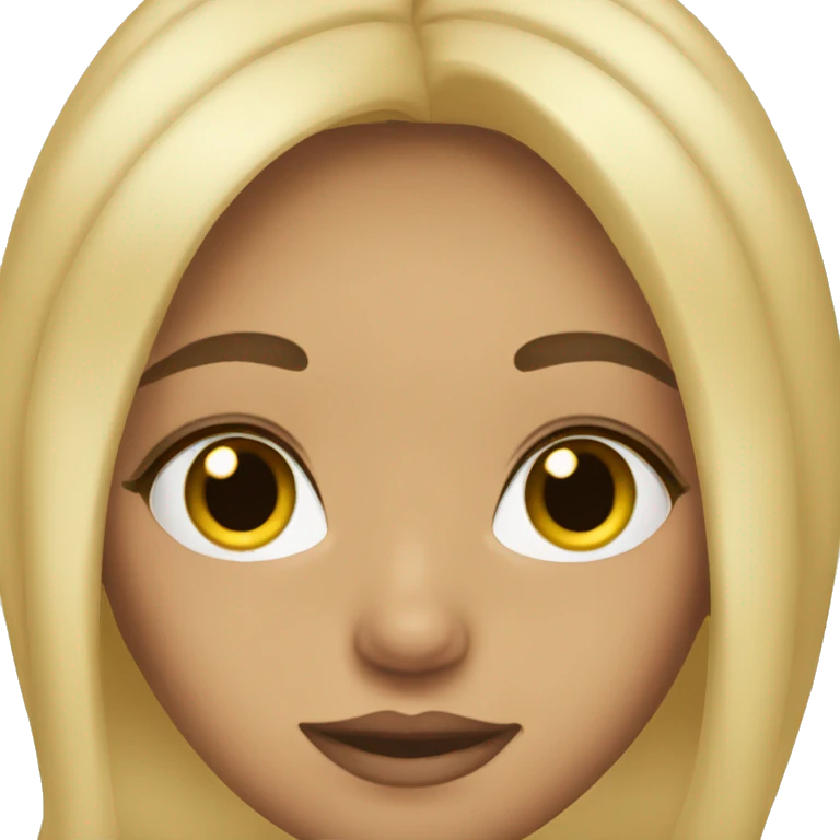 blonde hair girl with latina makeup  emoji