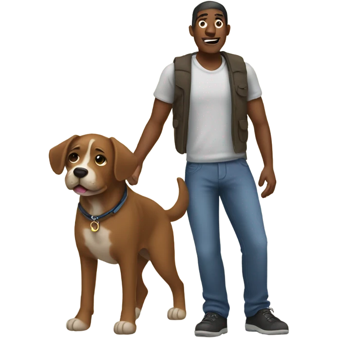 black person with a dog emoji