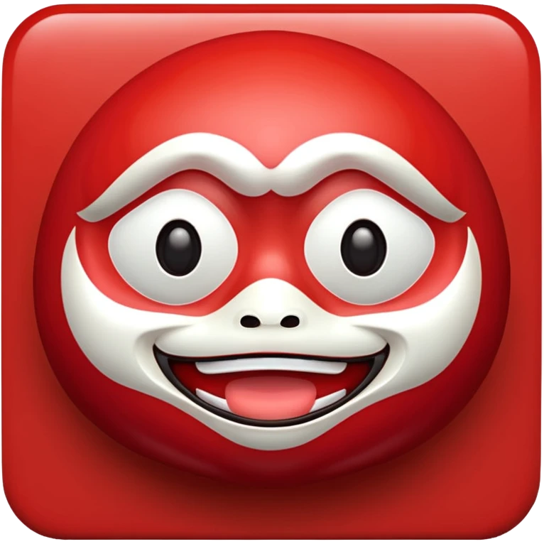 Cute Daruma Mask emoji