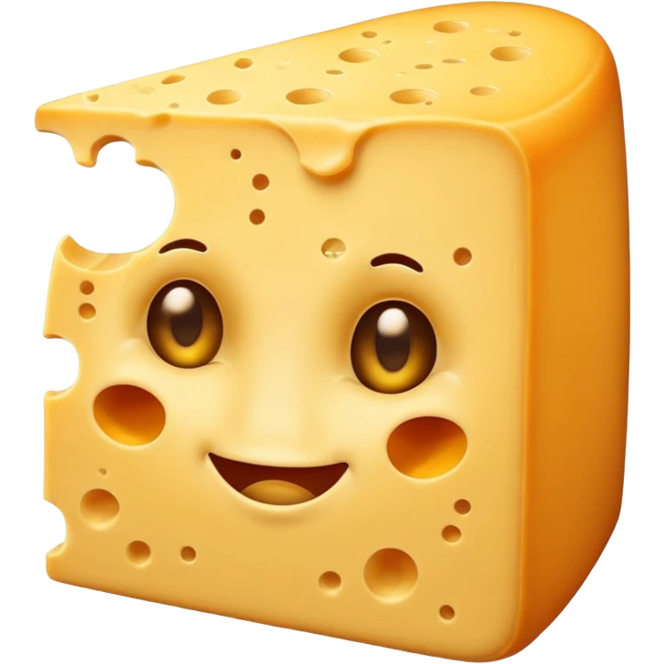 Cheese with a toupe on its head emoji