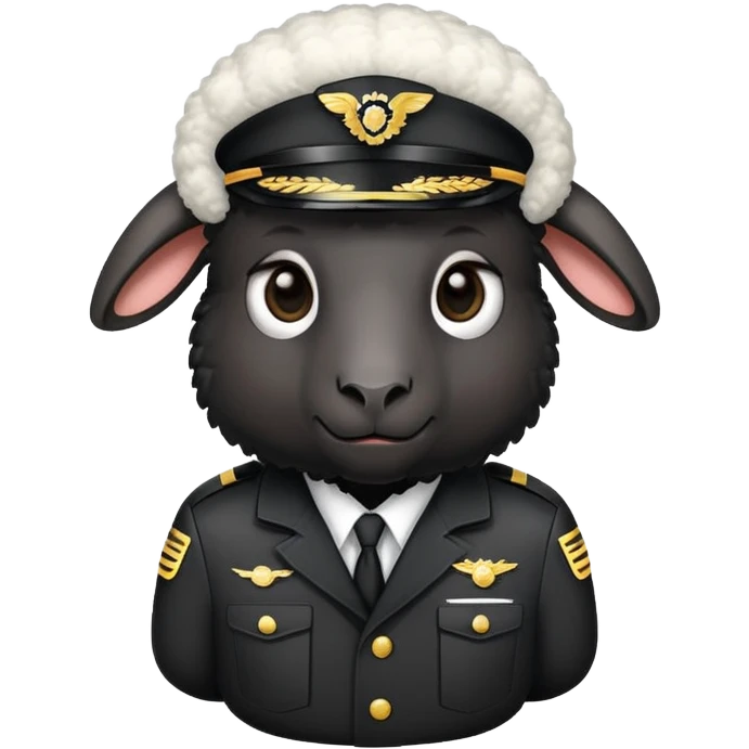 Black sheep as a pilot emoji