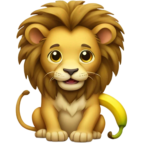 Lion with banana  emoji