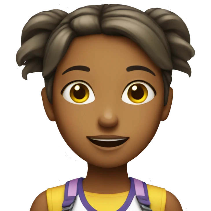 Girl with banana emoji
