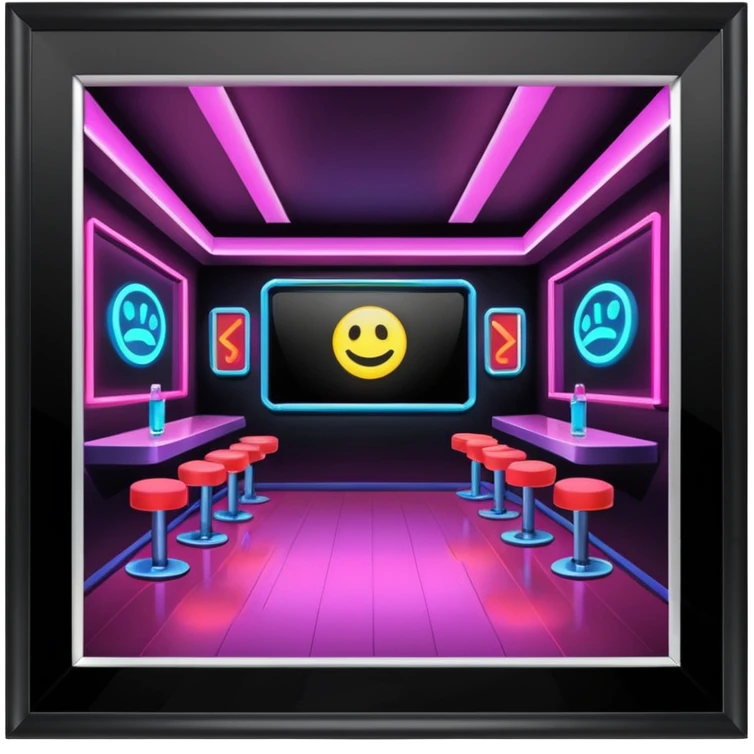 nightclub wtihout people emoji